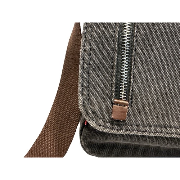 Augur Strauss And CO Messenger Mens Bag Distressed Brown/Gray Messenger Bag EUC - Picture 3 of 10